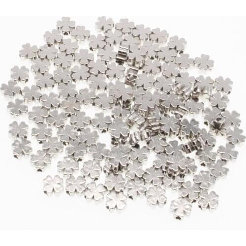 CHONGAI 100Pcs Acrylic Lucky Clover CCB Loose Spacer Beads For Jewelry Making DIY Necklace Bracelet 8mm