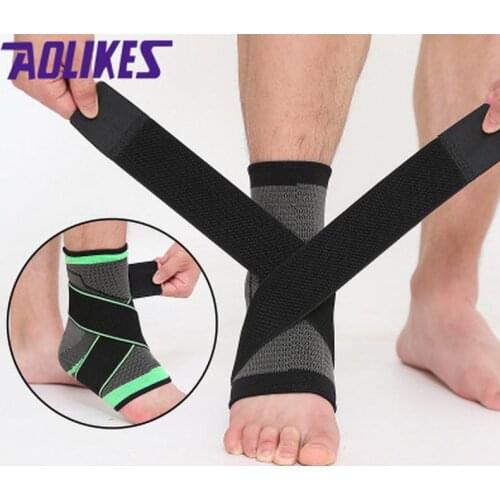 1Pcs Elastic Bandage Support Ankle Protector For Sport Gym Ankle Brace With Strap Belt achilles tendon retainer Foot Guard