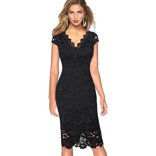 Elegant Women Half Sleeve Knee Length Ladies Formal Dresses for Work Office Wear Business Party Sheath Bodycon Pencil Dress