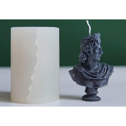 Apollo Head Candle Mold European Sculpture Portrait Mold Aromatherapy Gypsum Candle Mold