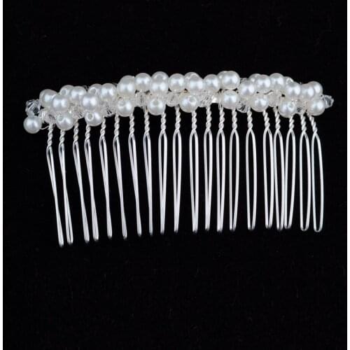 HP100 Fashion Simple Pearl Wedding Hair Comb Bridal Headwear Brides Accessories Girls Hair Ornaments Bridesmaid Tiara Gift