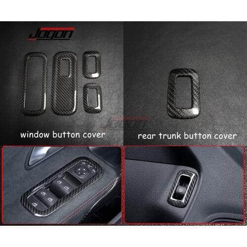 Carbon For Mercedes Benz A B CLA GLE GLB GLA Class W177 W247 C118 W118 W167 X247 H247 Car Window Lift Rear Trunk Button Cover