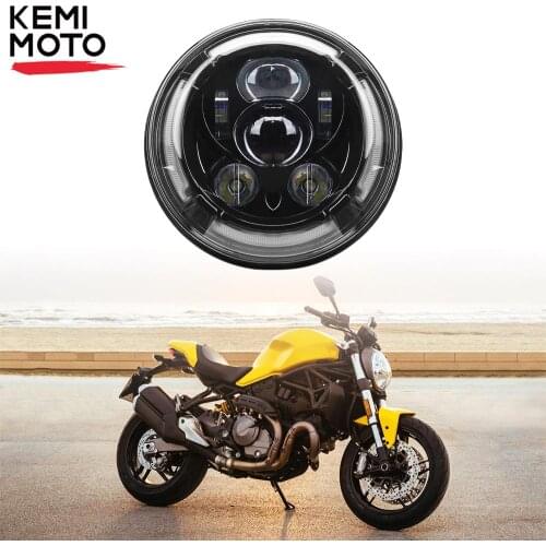 Kemimoto Motorcycle Led Headlight For Ducati Scrambler LED Headlight Assembly Head Lamp Front Light For Ducati Scrambler