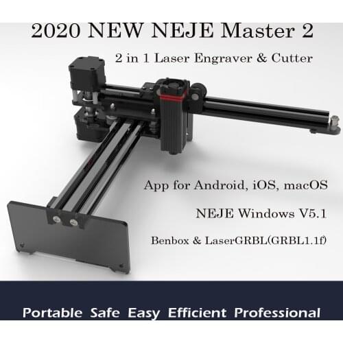 20W CNC Laser Engraver Cutter Cutting Machine with Wireless APP Control Bluetooth for MDF Plywood Wood Craving NEJE Master 2S