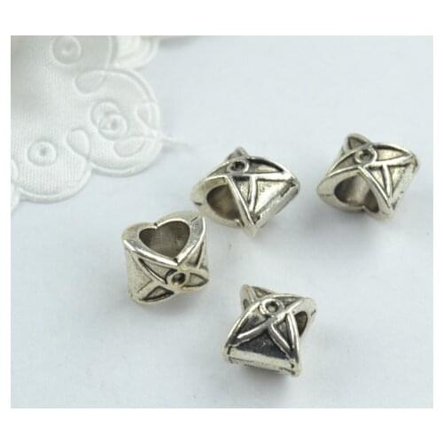 15 pcs Tibetan Silver flower metal Beads Fit For European Charm Bracelet Jewelry Making DIY Jewelry Findings Handmde 18155