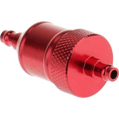Motorcycle Dirt Bike ATV Small Engine Inline Fuel Gas Filter 1/4" 6mm Red