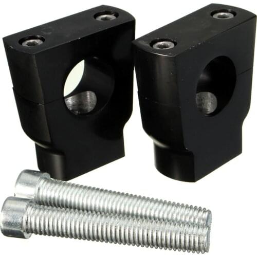 NEW STYLE 1 Pair 7/8 inch 22mm Aluminium Black Motorcycle Handle Bar Mounting Handlebar Risers Clamp For Harley /Dyna /Sportster