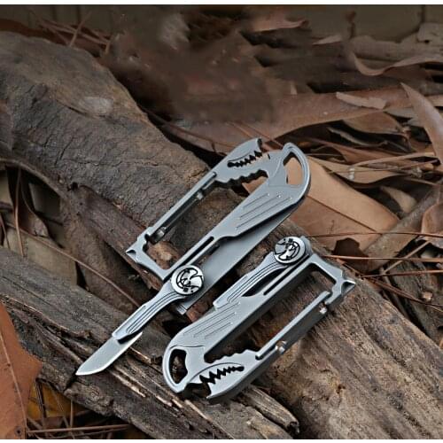 Dicoria Titanium alloy Unpack EDC Tool knife EDC multi-function hanging buckle Keychain
