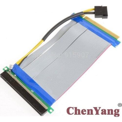 Zihan 16X PCI-E Express to 16x Riser Extender Card with Molex IDE Power & Ribbon Cable 20cm