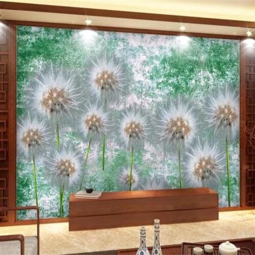 Custom 3D photo wallpaper large mural wallpaper romantic dandelion backdrop 3d nature wallpapers