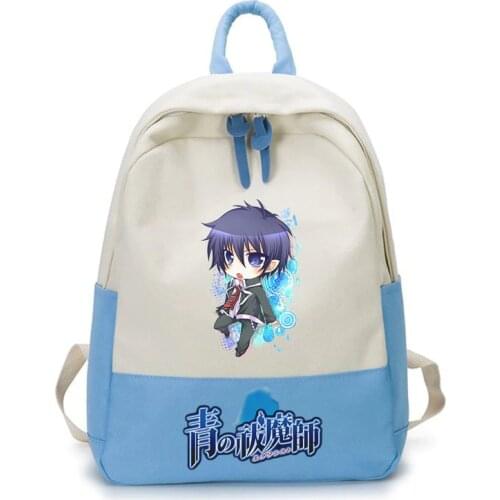 Ao no Exorcist printing backpack girl school bags for teenage College wind Women SchoolBag High student bag
