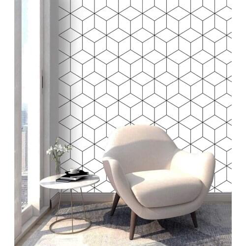 Peel and Stick Wallpaper White and Black Contact Paper Stripe Vinyl Self-Adhesive Removable Wallpaper for Wall Covering