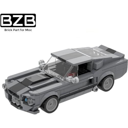 BZB MOC City Mustang 59771 Super Racing Speed High-tech Car Building Block Model Kids Boys DIY Educational Toys Best Gifts