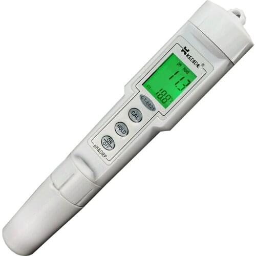 Pen Type PH&ORP Temp Meter Precision Waterproof Portable 0-14 pH Tester LCD Dispaly Digital Oxidation-Reduction Potential 500mW
