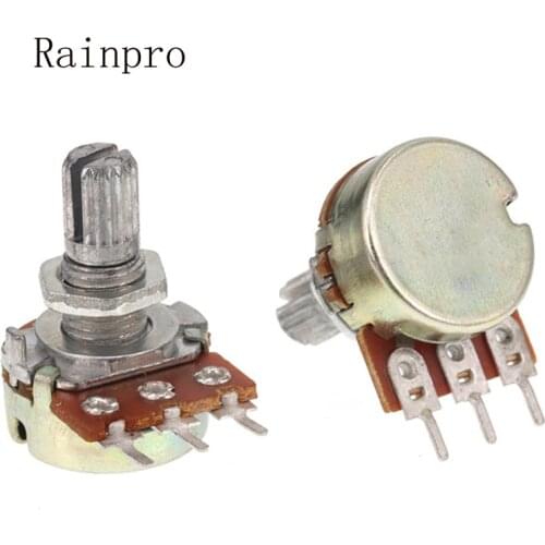 5pcs WH148 B1K B2K B5K B10K B20K B50K B100K B250K B500K B1M 3Pin 15mm Shaft Amplifier Dual Stereo Potentiometer