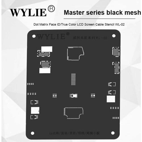 WYLIE For iPhone X XS MAX XR 11Pro 11 pro MAX Dot Matrix Face ID LCD Screen Cable Tin Template BGA Reball reballing Stencil tin