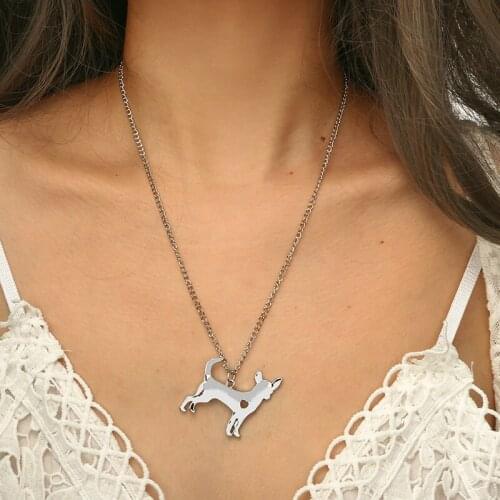 Cute Animal Dog Pendant Necklace Women Punk Vintage Gold/Silver Color Choker Statement Necklace Ethnic Chain Jewelry