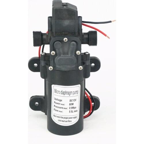 1/2" BSP Male 12V DC 80W Diaphragm Water Pump Self-priming Booster With Automatic Pressure Switch 330L/H Home Garden