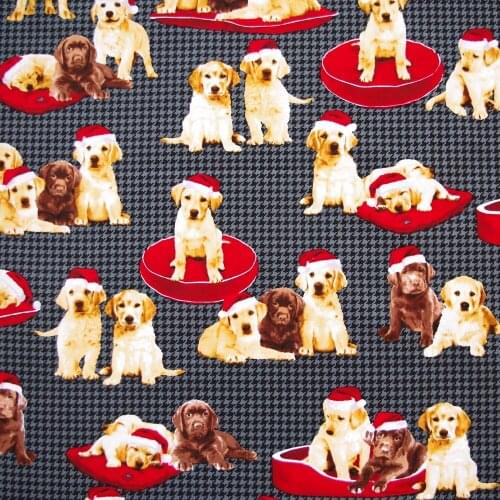 1 yard Cotton Woven Fabric - Dogs (width=140cm)