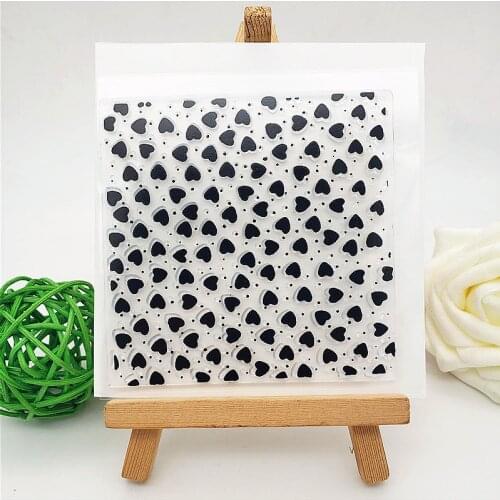 10x10cm Love Heart Clear Stamps Transparent Seal Silicone Seal TPR Christmas Wedding Roller Stamps DIY Scrapbook Album Card