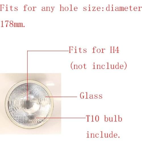 7 Inch Round Semi Headlight with W5W position Light 12V