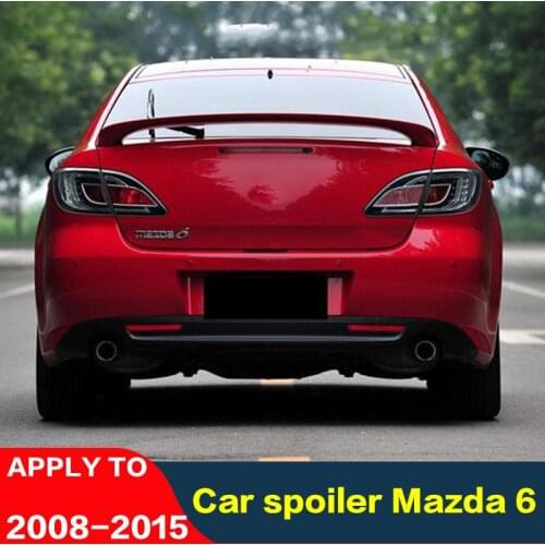 CEYUSOT For Mazda 6 CAR Spoiler WING 2008-15 Mazda6 Rear Lip Color Tail FIN ABS Plastic Decoration Accessories M6 Auto Styling