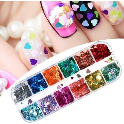Nail Sequins Dust Pretty Elegant Colorful Nail Art Glitter Sequins for Girl