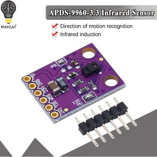 DIY Mall RGB Gesture Sensor APDS-9960 ADPS 9960 for arduino I2C Interface 3.3V Detectoin Proximity Sensing Color UV Filter