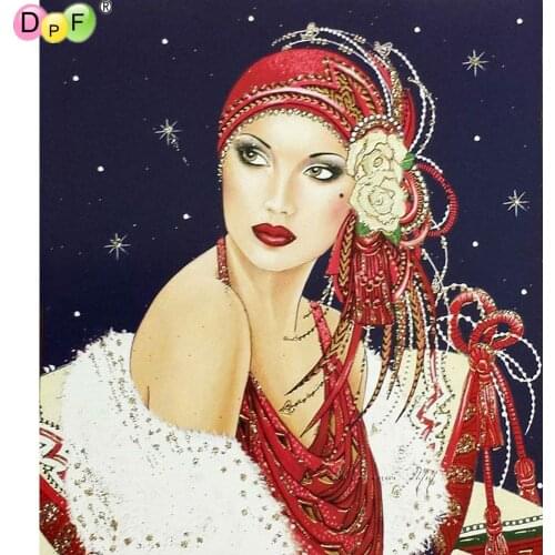 DPF diamond painting cross stitch diamond embroidery woman crafts diamond mosaic kit square/round rhinestone home decor