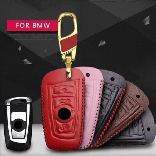 Leather Car Key Cover Case For BMW 520 525 F30 f18 118i 320i 1 3 4 5 6 7 Series X3 X4 M3 M4 M5 F10 F20 F40 M2 F05 Z4 X1 X5 X6 X7