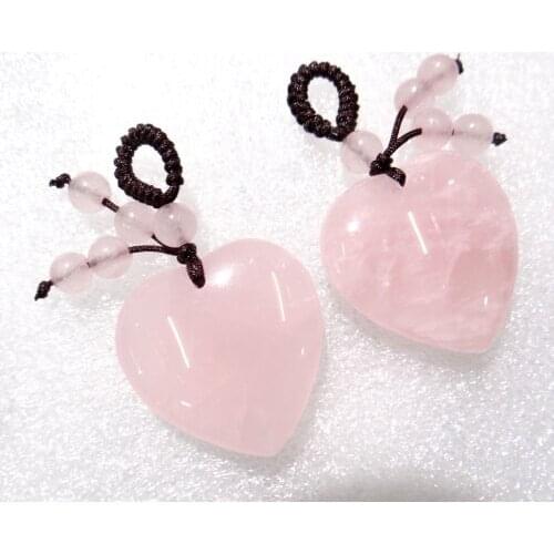 30mm Natural stone Quartz Crystal Turquoises Opal tiger eye heart shaped pendant for diy Jewelry making Necklaces Accessories