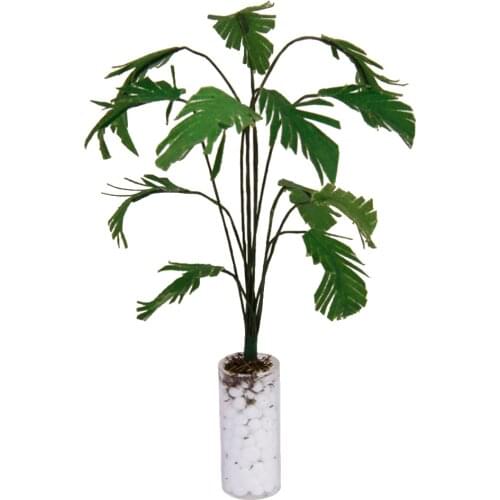 1:12 Scale Dollhouse Miniature Green Banana Tree W Vase Home Garden Decor 4.33