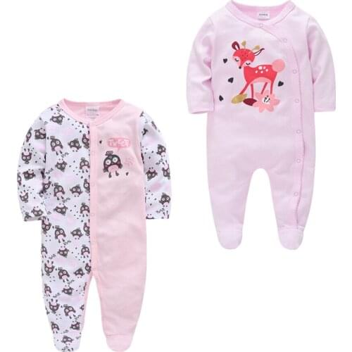 Cute baby clothes vetement bebe fille Long Sleeve Newborn Girl Rompers Cotton Cartoon Overall Roupas Bebe De Newborn Baby Onesie