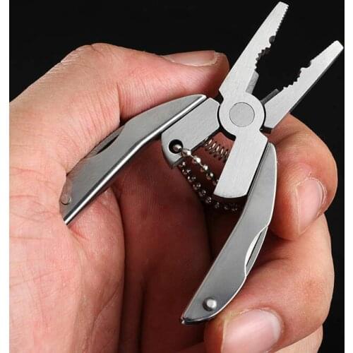 Multifunctional Tool Pliers Folding Mini Outdoor Portable Multi-purpose Knife Camping Emergency Pliers Cool Bottle Opener E11317