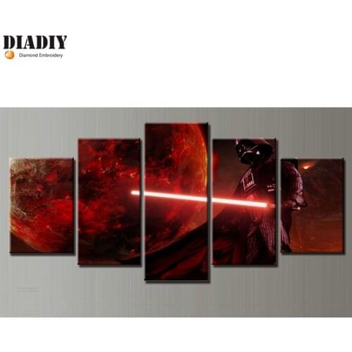 5pc Full Square&round drill 5D DIY Diamond embroidery Startwars Diamond Painting Cross Stitch Rhinestone Mosaic decor gift