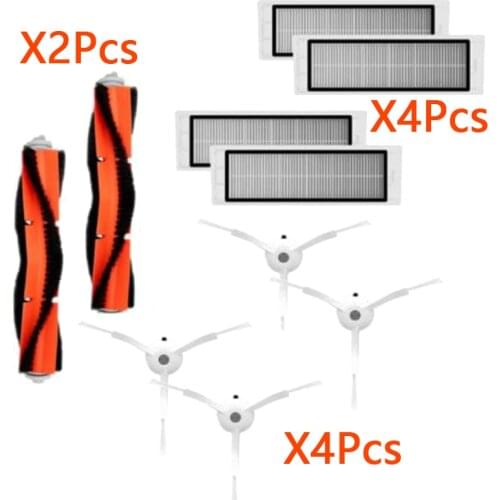 Main&Side Brush Filter Meshes Kits For Xiaomi Mi Robot Vacuum Cleaners Vac Cleaner Parts Home Cleaning Supplies