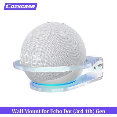 Cozycase For Alexa Echo Dot 4th Gen Wall Holder, Space Saving Solution Bracket For Echo Dot 3 Dot 4 Generation
