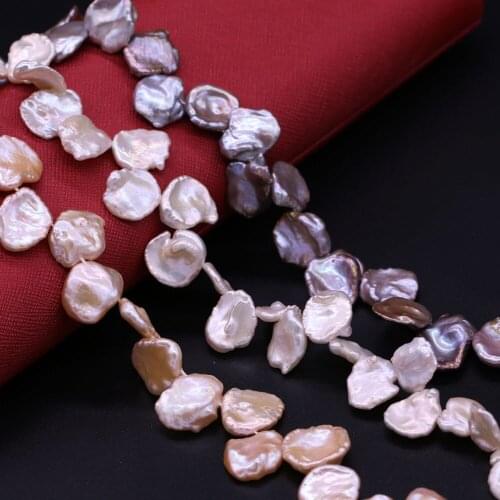 Natural Freshwater Pearl Petal-shaped Loose Beads For Jewelry Making 16-18 MM DIY Necklace Bracelet Earrings Craft Accessory