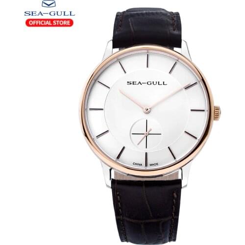 2020 New Seagull Mens Watch simple and slim fashion business all-match mens steel band sports mechanical watch 816.388