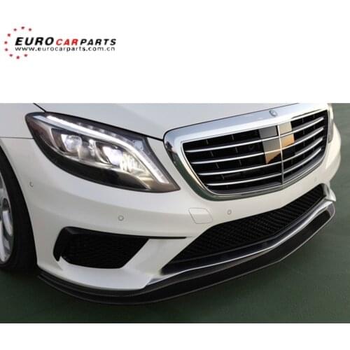 S63 front lip fit for MB S-class W222 S63/ S65 2014y~ to Kohlenstoff style S63 carbon fiber front lip
