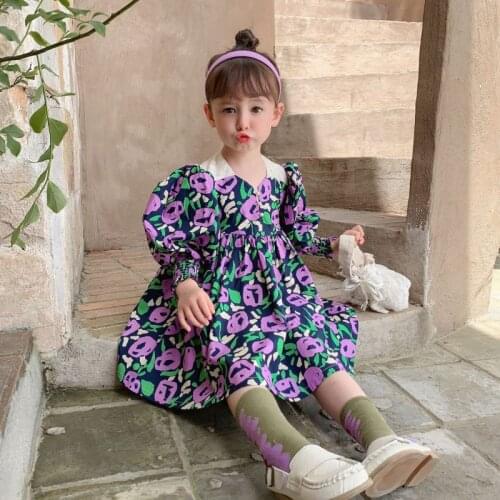 Girl Dress Kids Baby Gown 2021 Luxury Spring Autumn Toddler School Uniform Dresses Christmas Cotton Children Clothing