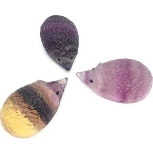 Natural Rainbow Fluorite Hedgehog Crystals Healing Stones For Sale