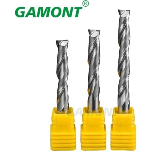 Spiral Carving Milling Cutter Wood Board MDF Slotting Through Flower Cutting Engraving Tungsten Carbide Endmills For Chipboard