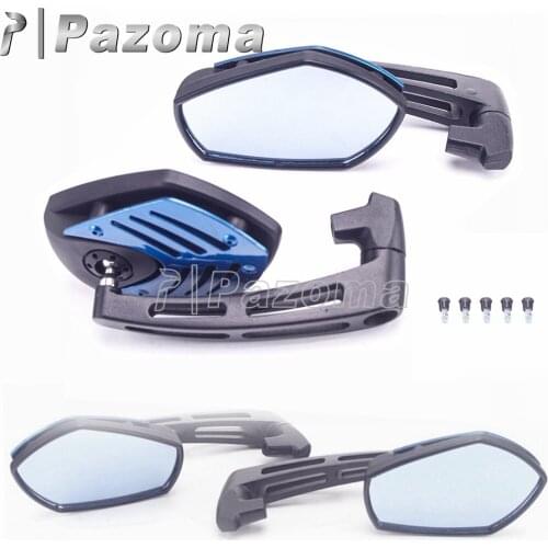 Universal Motorcycle Handlebar Mirror 8mm 10mm Bolt Rearview Side Mirror For Yamaha Honda Street Bike Scooter Cruiser Chopper