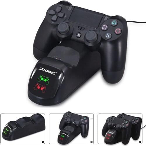 Gamepad Charger Joystick Handle USB Charger Dual Fast Charging Dock Station for Playstation 4 PS4 Slim PS4 Pro Controller