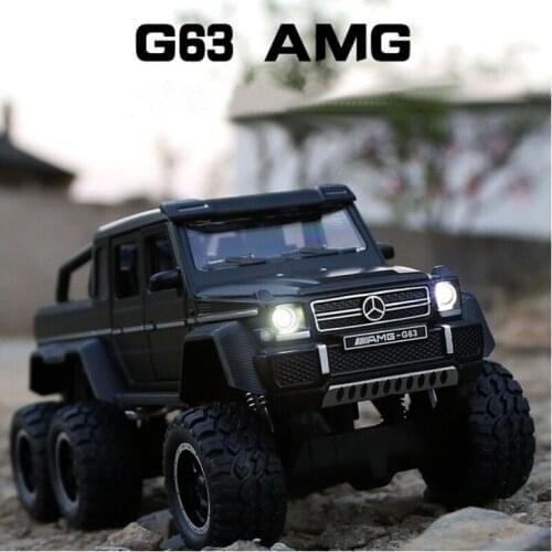 1:32 Alloy Car G63 SUV Car Go-anywhere Vehicle ATV Off-road Vehicle with 6 Open Die Cast Pull-back Vehicles