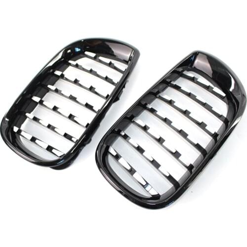 1 Pair Diamond Grills Metero Style Car Front Kidney Grille For BMW 3 Series E46 4-Door 2002-2005 Replacement Parts Car Styling