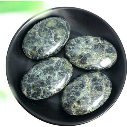 1pc Natural Peacock Eye Crystal Palm Massage Therapy Polished Stone Healing Gift Natural Stones and Minerals