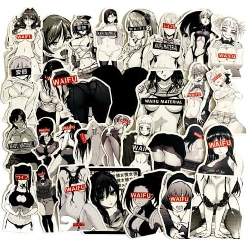 10/30pcs/Pack Sexy Girl Waifu Pinup Stickers Anime Waterproof Bicycle Guitar Motorcycle Graffiti Luggage Laptop Sticker Kids Toy
