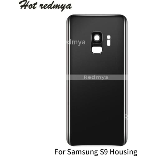 10pcs Housing For SAMSUNG Galaxy S9 G960 G960F Rear Battery Door Case Back Glass +Camera Glass Lens Frame+Sticker